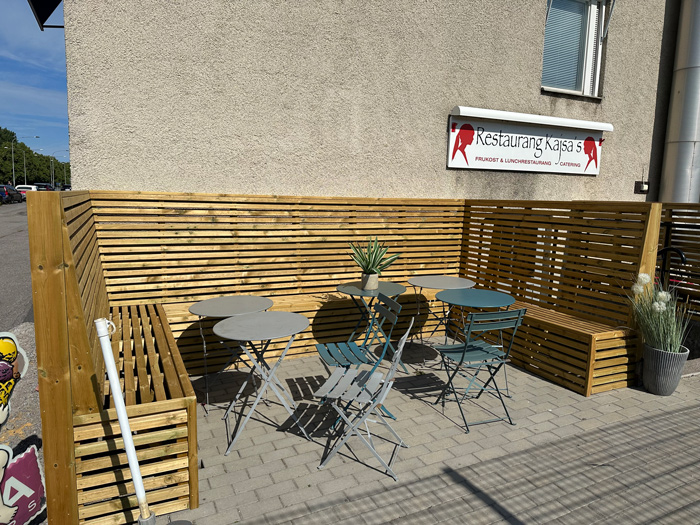 Bygge av uteservering